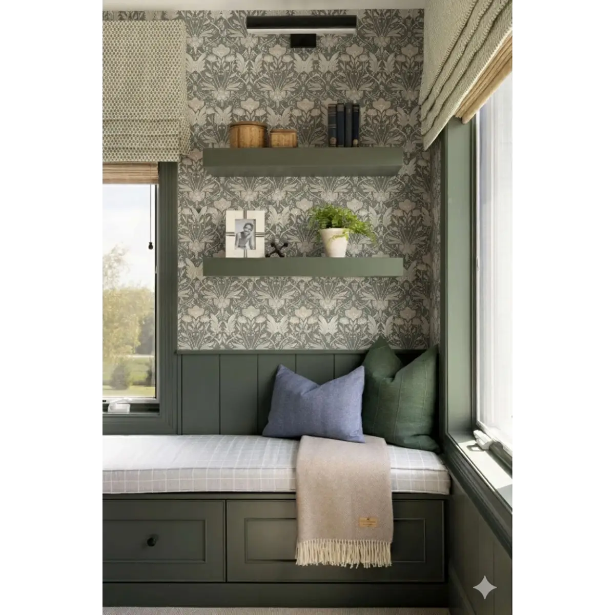 Morris Wallpaper - Botanical Pattern - by Aynsley Ovard x Bloomery Decor - Loomwell Home Goods