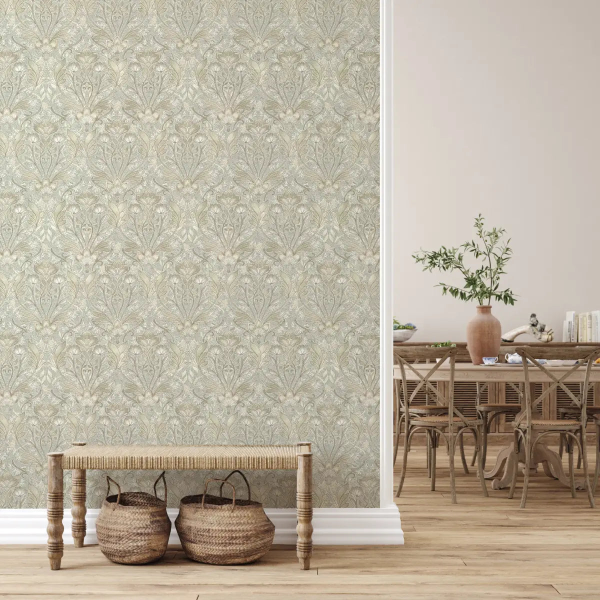 Morris Wallpaper - Botanical Pattern - by Aynsley Ovard x Bloomery Decor - Loomwell Home Goods
