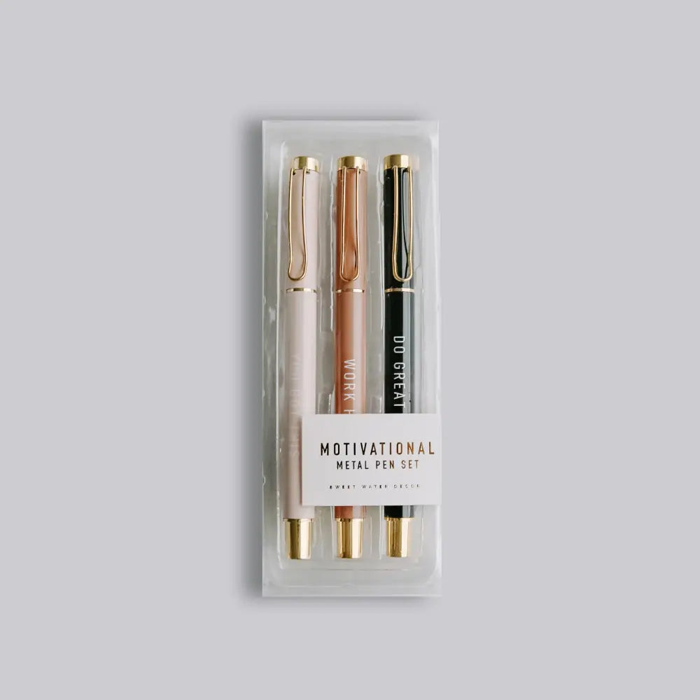 Motivational Metal Pen Set - Sweet Water Decor