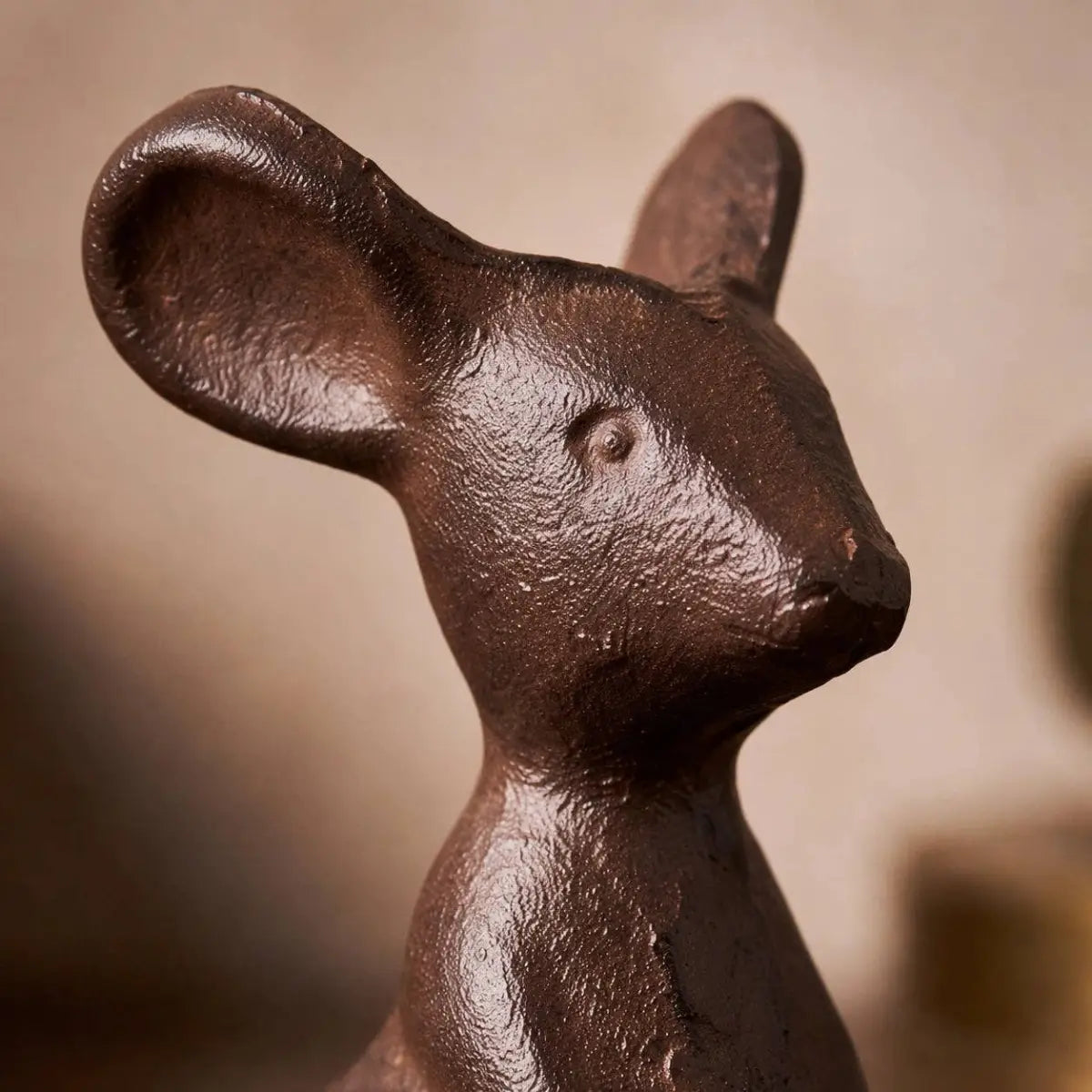 Mouse Figurine - Antique Brown Cast Iron - Iron & Blossom