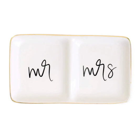 Mr. and Mrs. Jewelry Dish - Sweet Water Decor