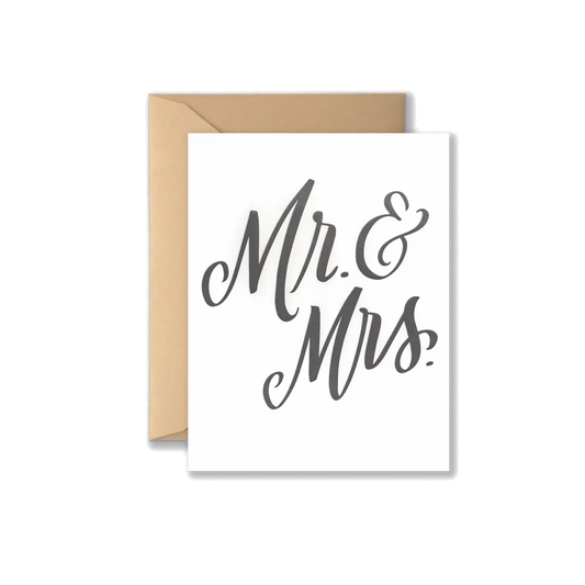 Mr. & Mrs. Wedding Anniversary Greeting Card - Letterpress - Lionheart Prints