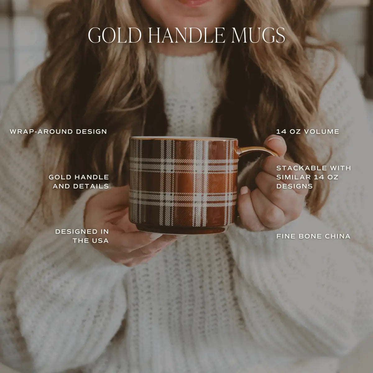 Mrs 14oz. Gold Handle Coffee Mug - Sweet Water Decor