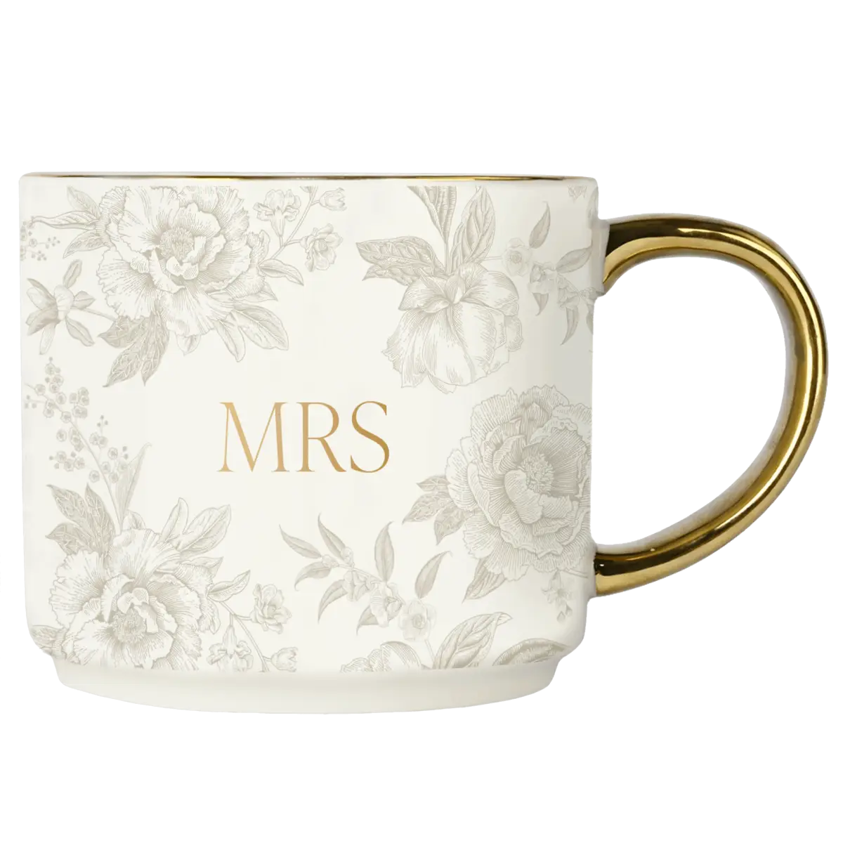 Mrs 14oz. Gold Handle Coffee Mug - Sweet Water Decor