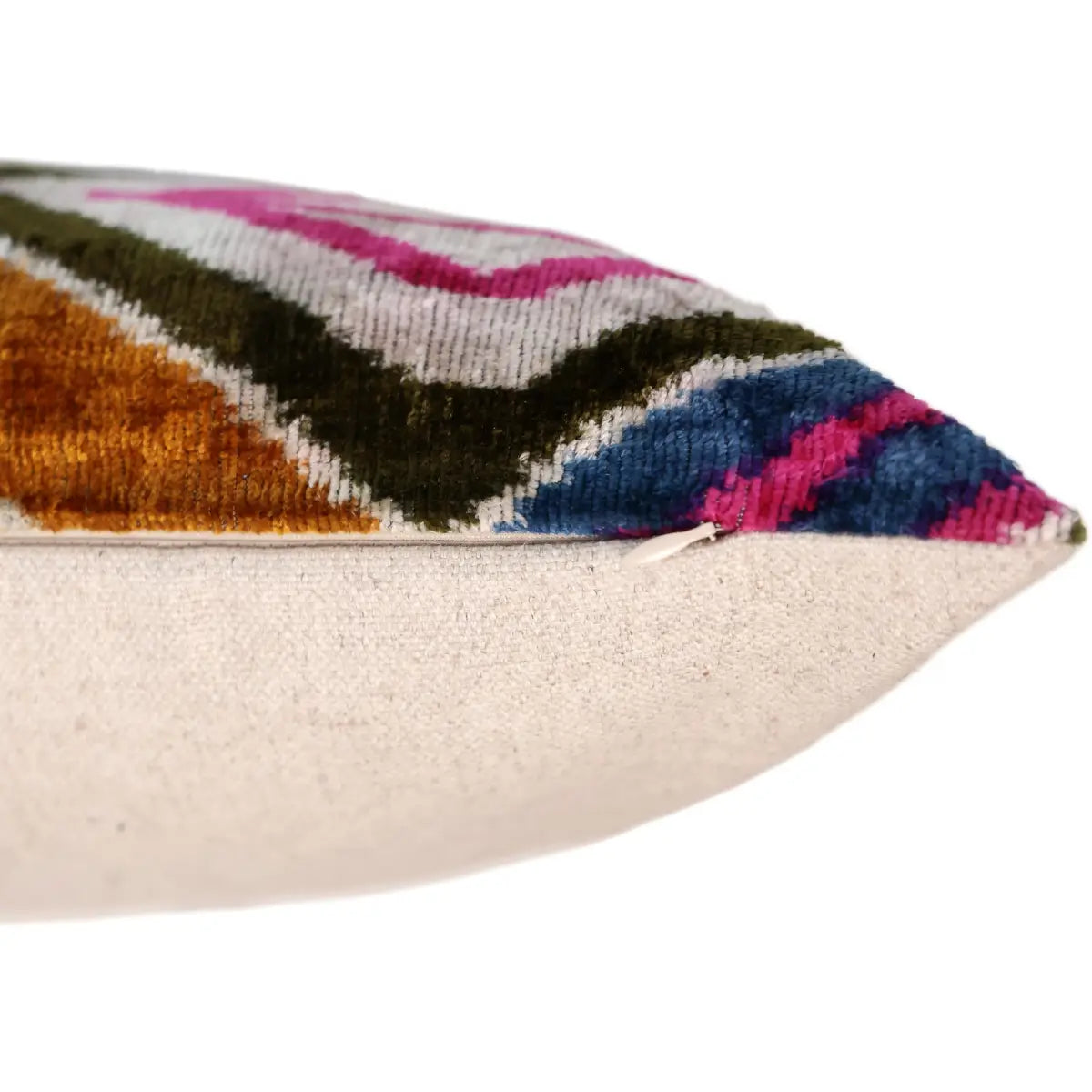 Multicolor Diamond Silk Velvet Pillow – 16x24 Handmade Luxury Cushion - Canvello