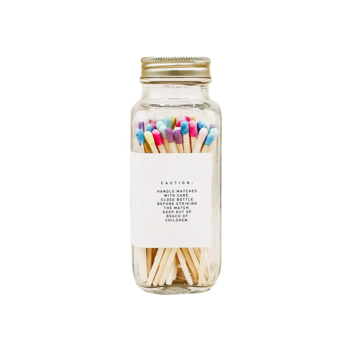 Multicolor Rainbow Safety Matches - 60 Count 3.75’’ - Sweet Water Decor