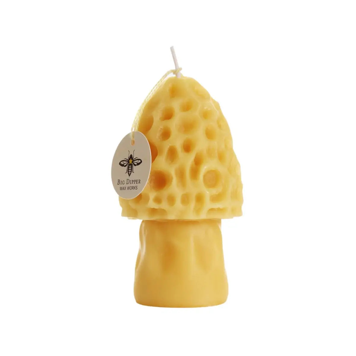Mushroom Beeswax Candle - Morel Mushroom - Big Dipper Wax Works