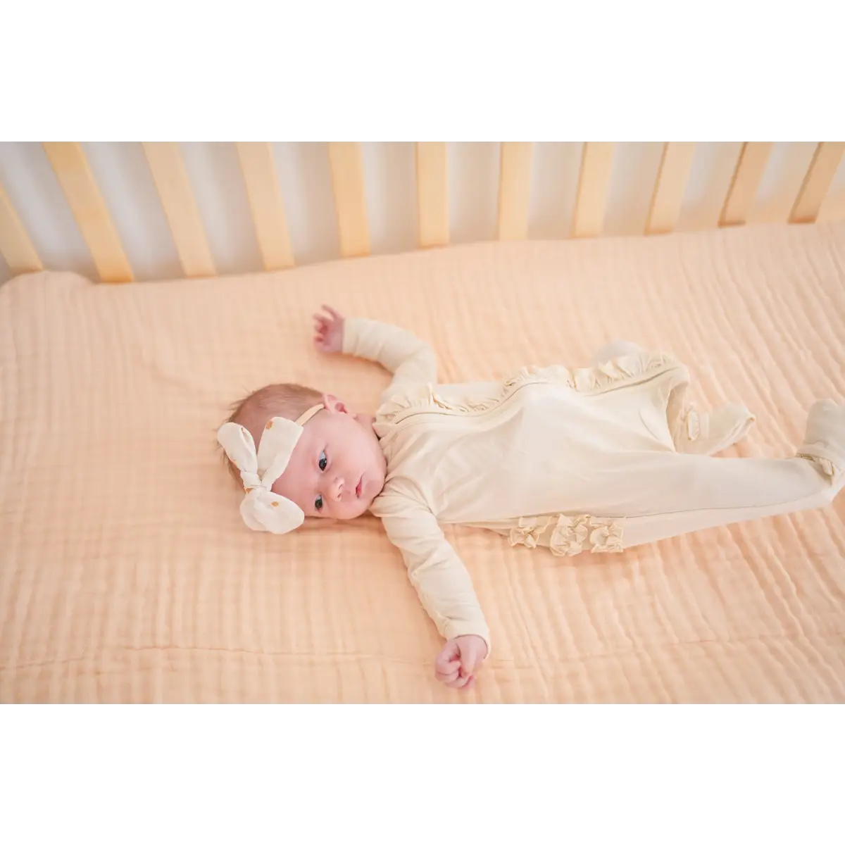 Muslin 6-Layer Blanket - Apricot - Harp Angel Boutique