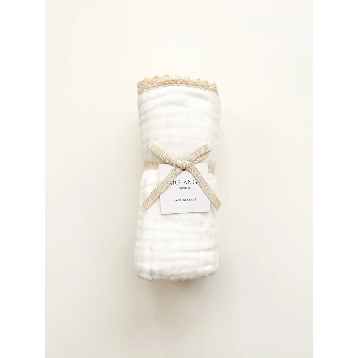 Muslin 6-Layer Blanket - Cream Lace - Harp Angel Boutique