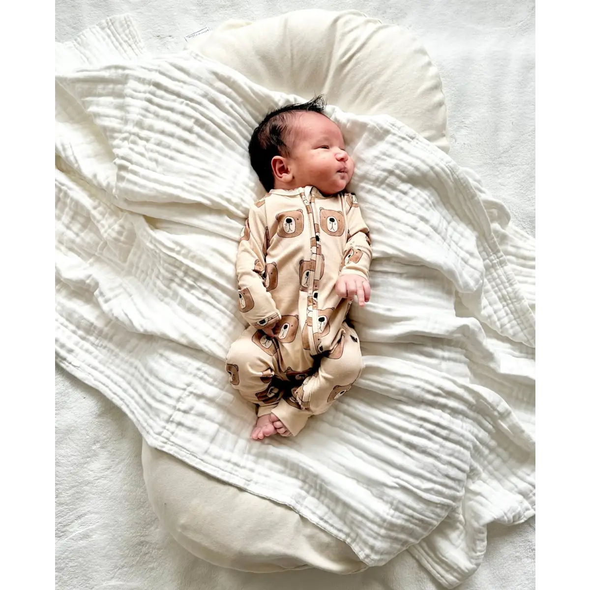 Muslin 6-Layer Blanket - White - Harp Angel Boutique