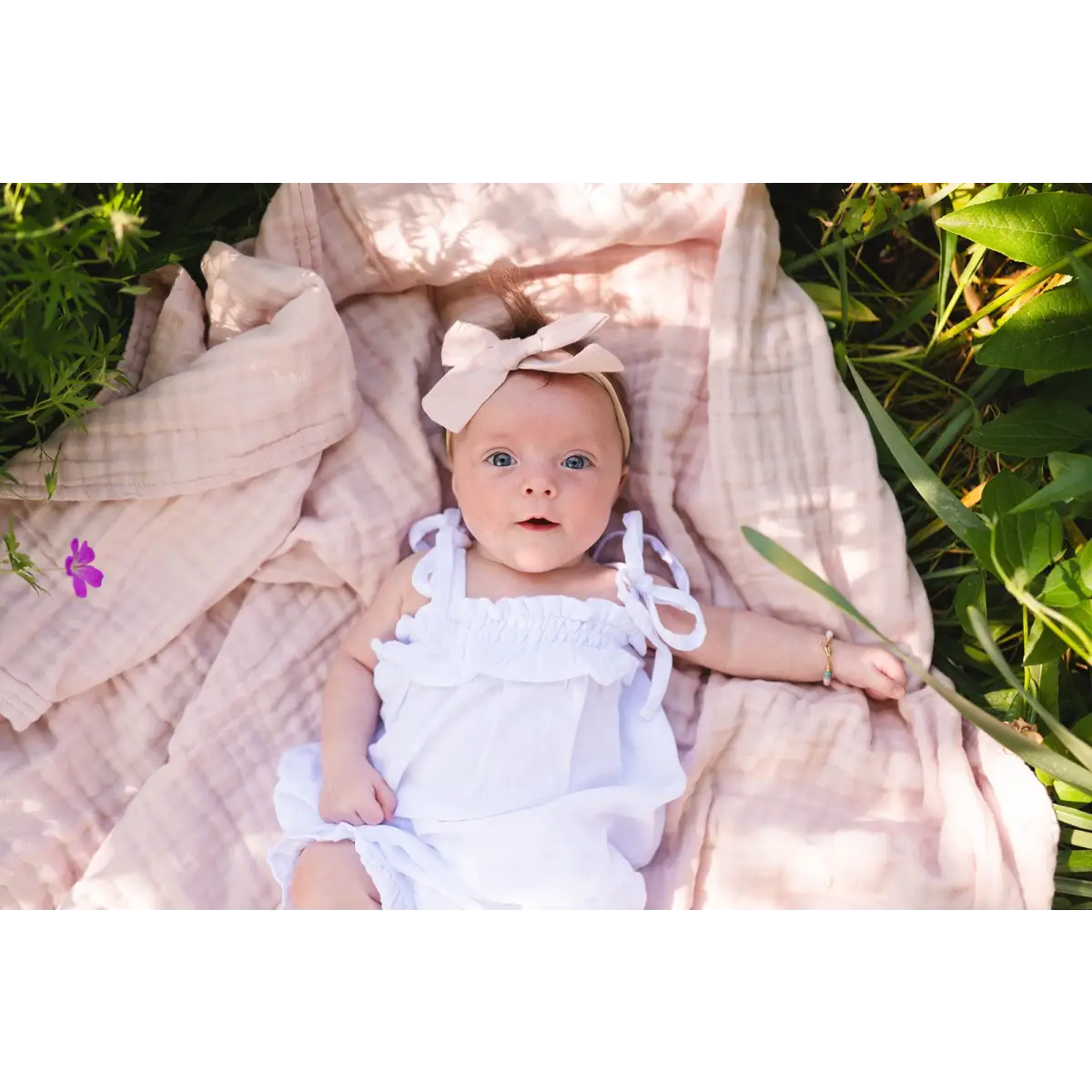 Muslin Baby Blanket - Baby Pink - 6-Layer Luxury - Harp Angel Boutique