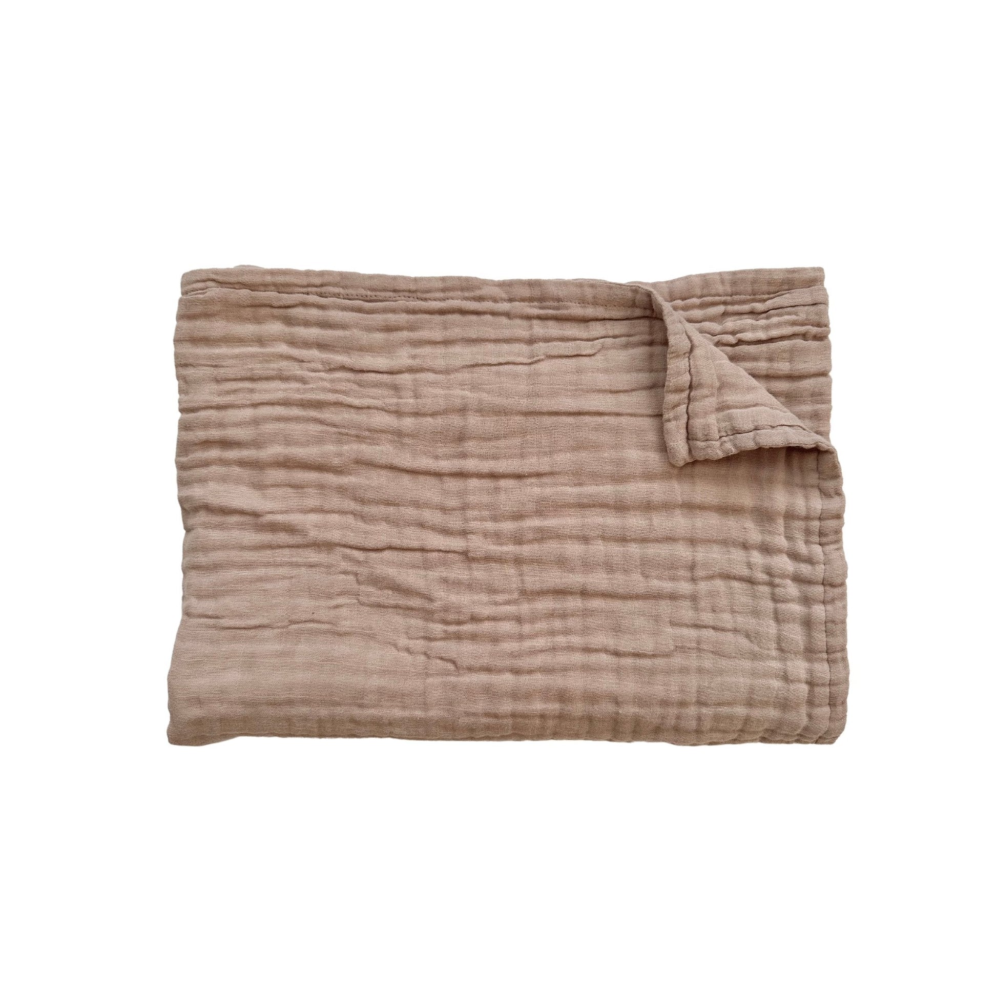 Muslin 6-Layer Blanket - Brown - Harp Angel Boutique
