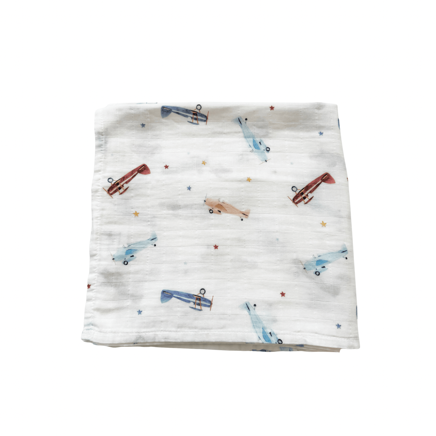 Vintage Airplanes Muslin Swaddle Blanket - Harp Angel Boutique