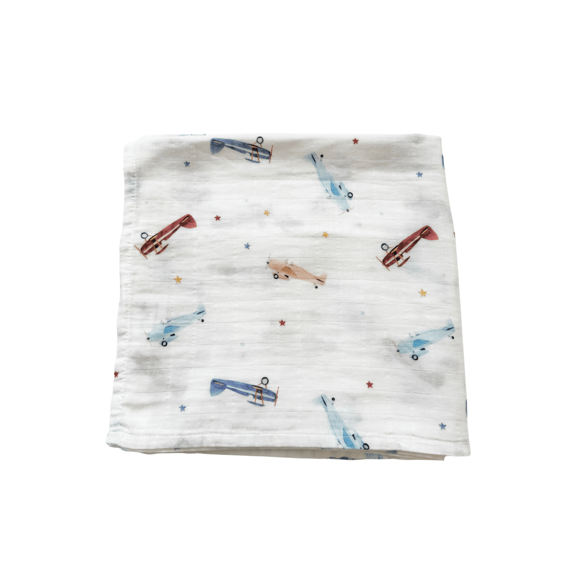 Vintage Airplanes Muslin Swaddle Blanket - Harp Angel Boutique