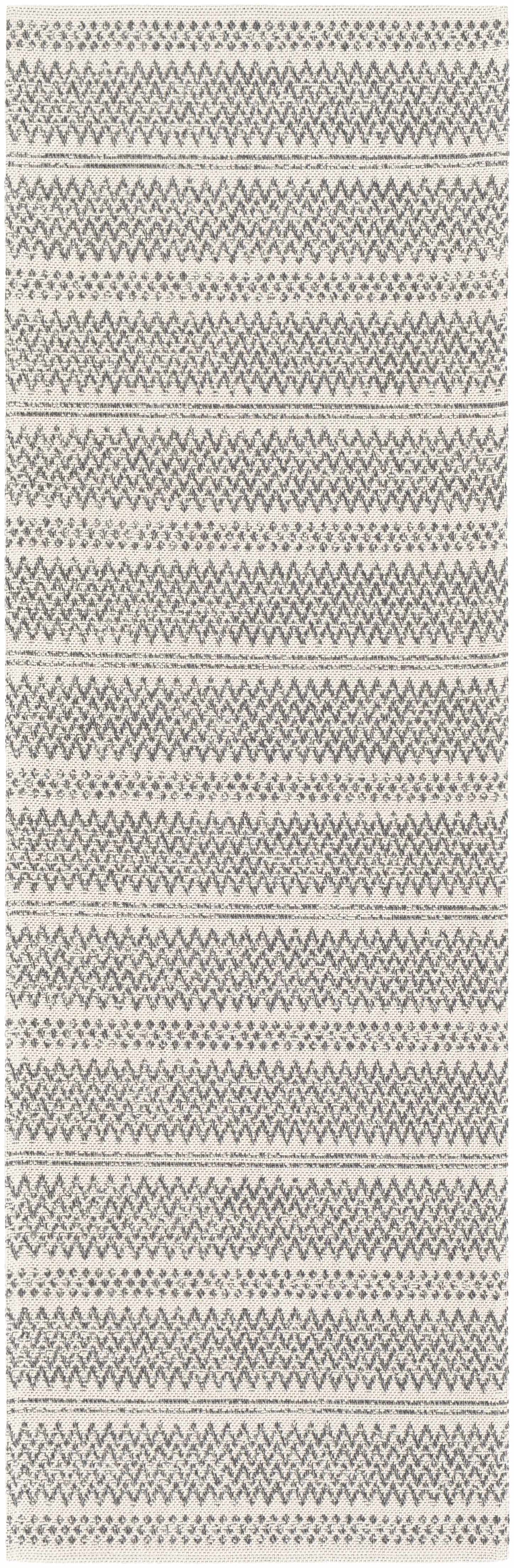 Gray Global Cotton Rug - 2’7’’ x 7’3’’ Runner - Boutique Rugs