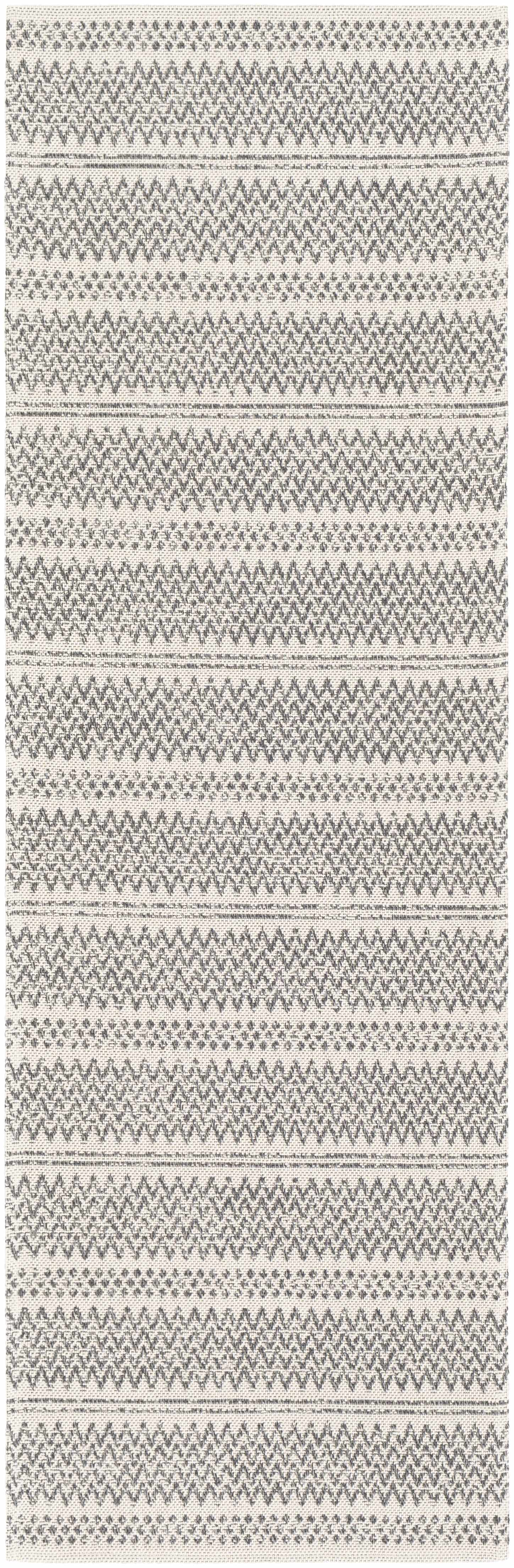 Gray Global Cotton Rug - 2’7’’ x 7’3’’ Runner - Boutique Rugs