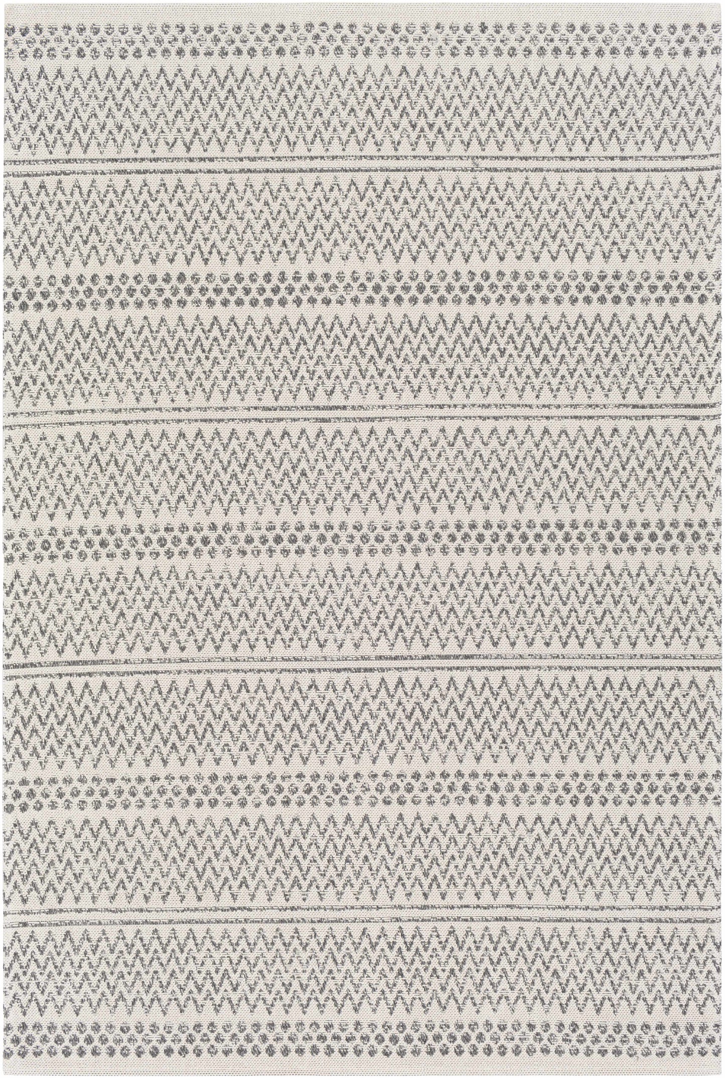 Gray Global Cotton Rug - 5’ x 7’3’’ Rectangle - Boutique Rugs