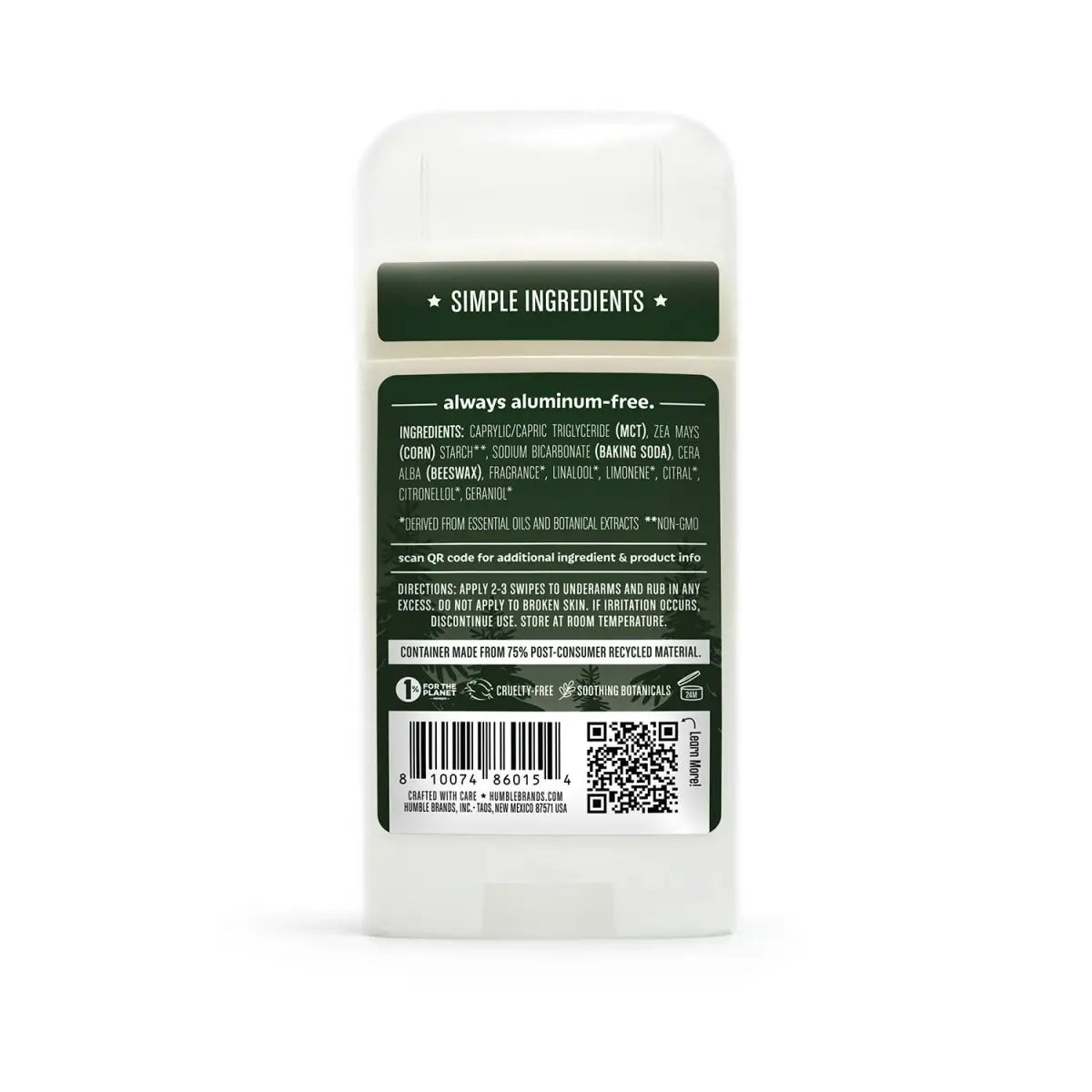 Natural Deodorant - Frankincense & Fir - Humble Brands Inc.