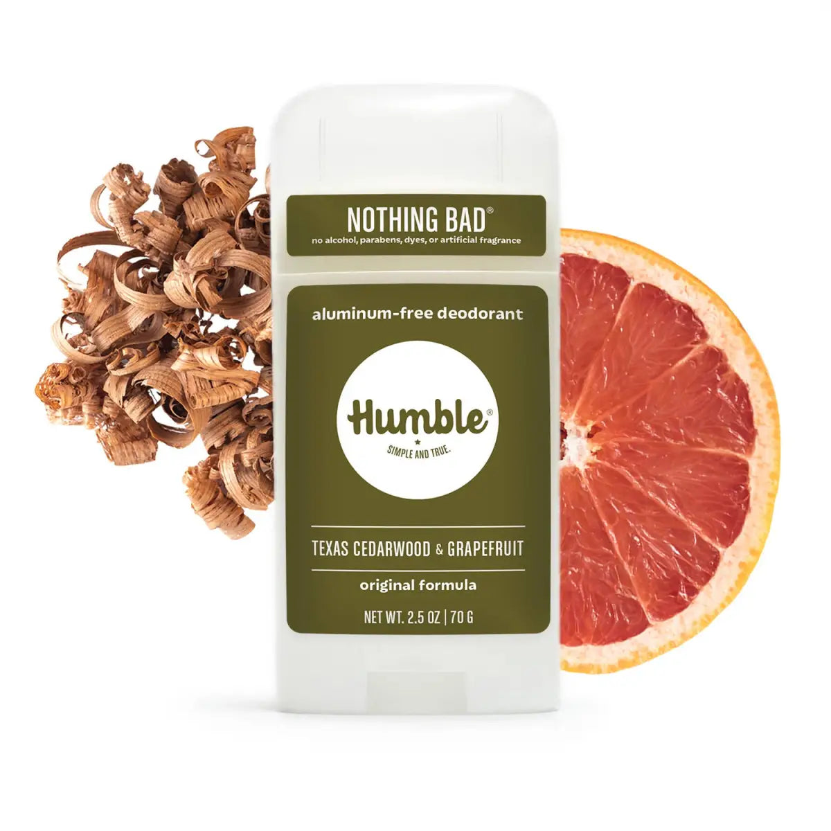 Natural Deodorant - Texas Cedarwood & Grapefruit - Humble Brands Inc.