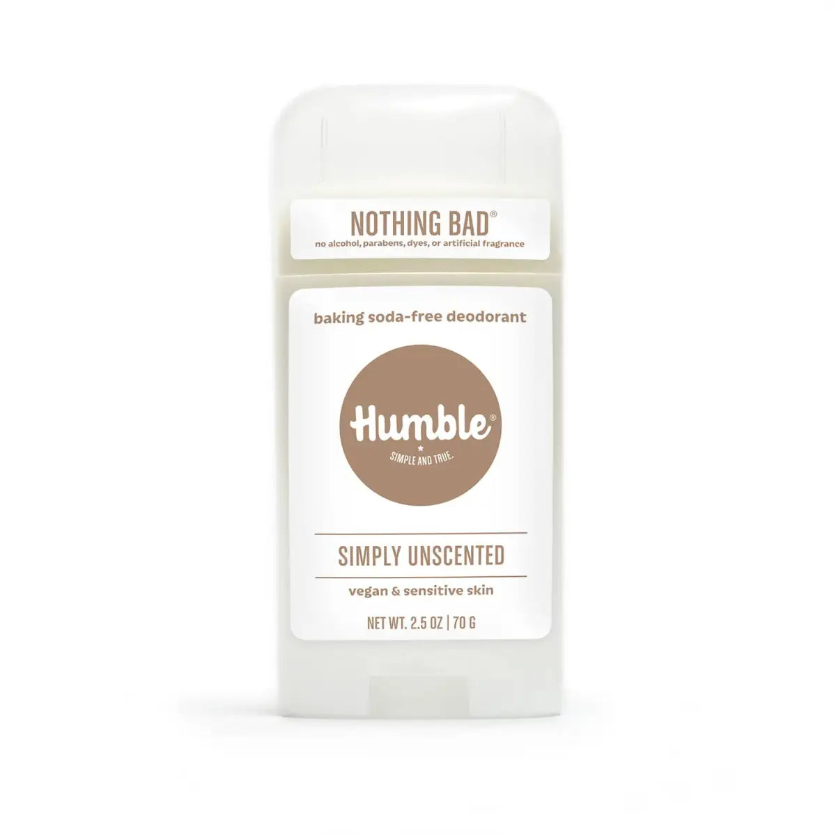 Natural Deodorant - Vegan & Sensitive - Simply Unscented - Humble Brands Inc.