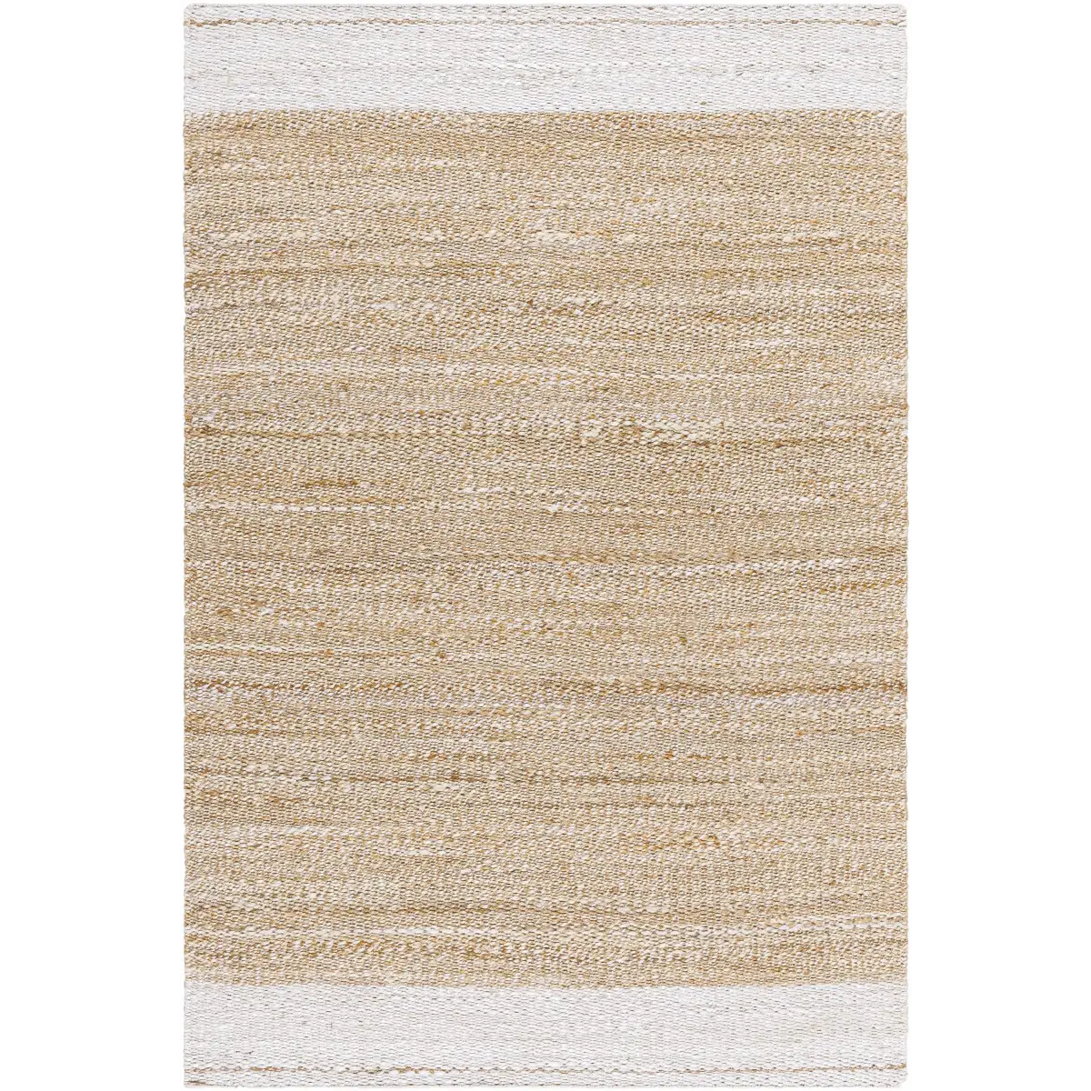 Natural and Ivory Jute Area Rug - 5’ x 7’6’’ Rectangle - Boutique Rugs