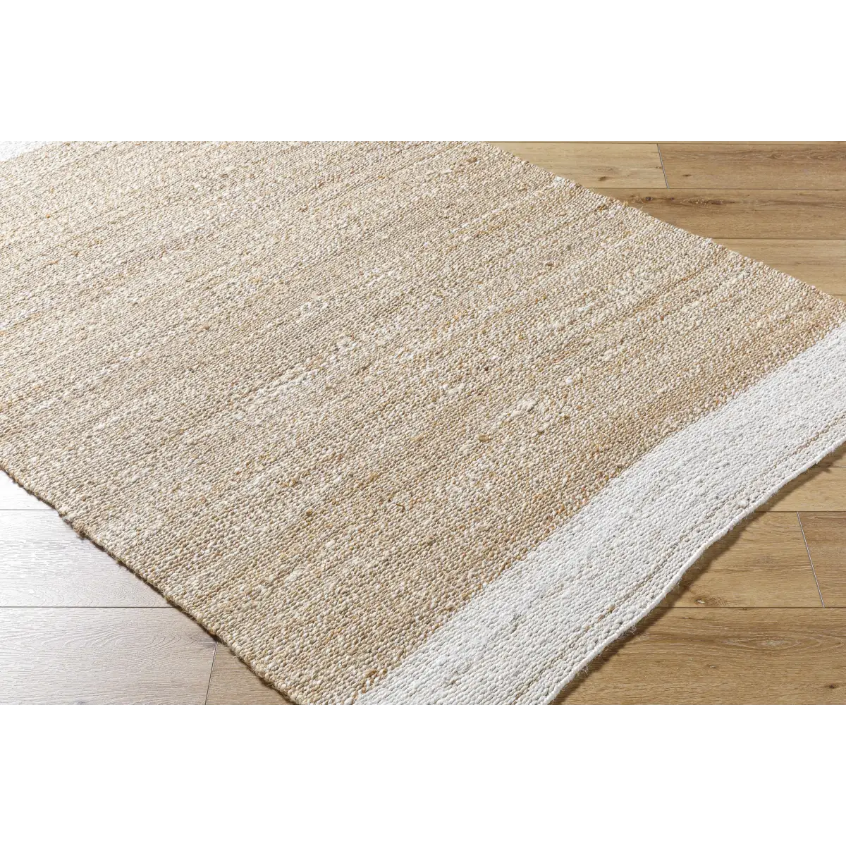 Natural and Ivory Jute Area Rug - Boutique Rugs