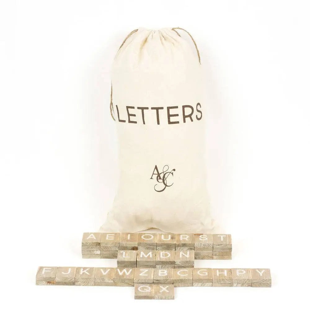 Natural Tiles Letters for Ledgie Letterboard - 70 pcs with bag - Adams & Co.