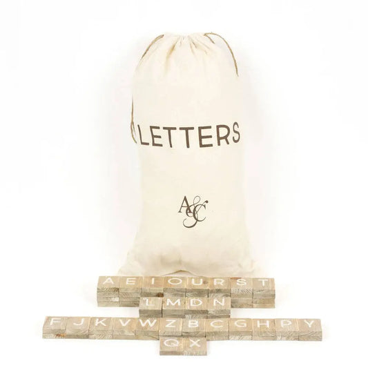 Natural Tiles Letters for Ledgie Letterboard - 70 pcs with bag - Adams & Co.