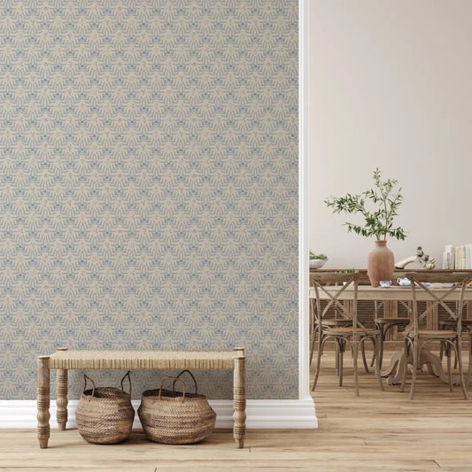 Navie Wallpaper - Birds and Blooms - by Hannah Langford Design - Loomwell Home Goods
