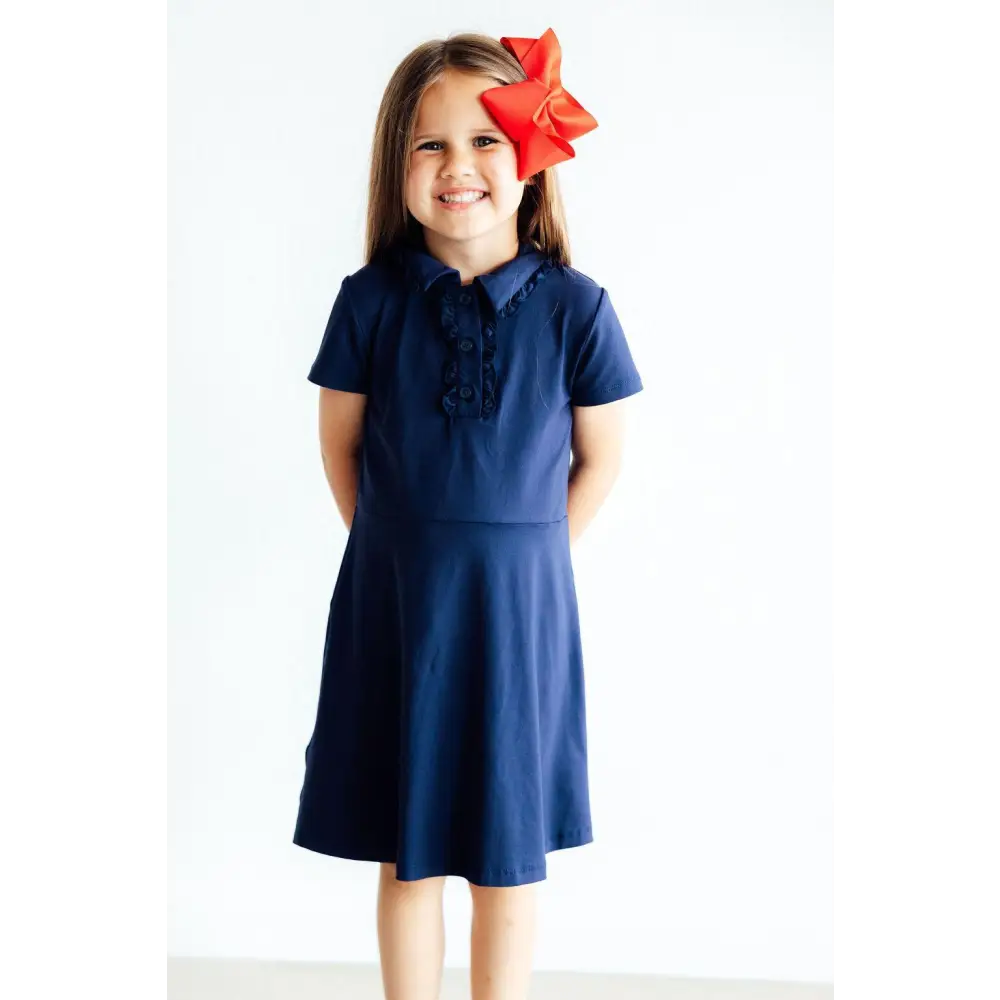 Navy Blue Polo Dress - Mila & Rose ®