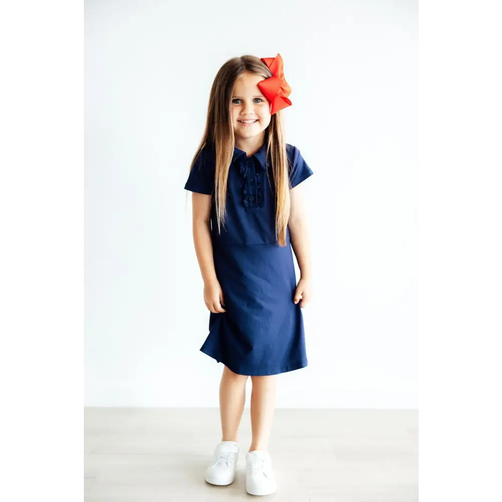 Navy Blue Polo Dress - Mila & Rose ®