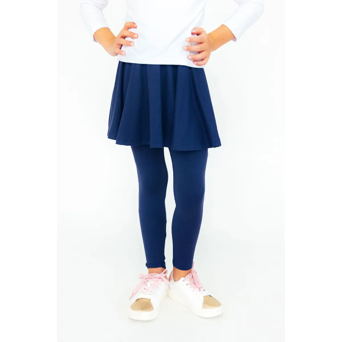 Navy Twirl Skegging - Leggings with Skirt - Mila & Rose ®