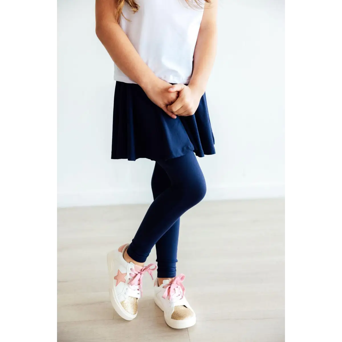 Navy Twirl Skegging - Leggings with Skirt - Mila & Rose ®