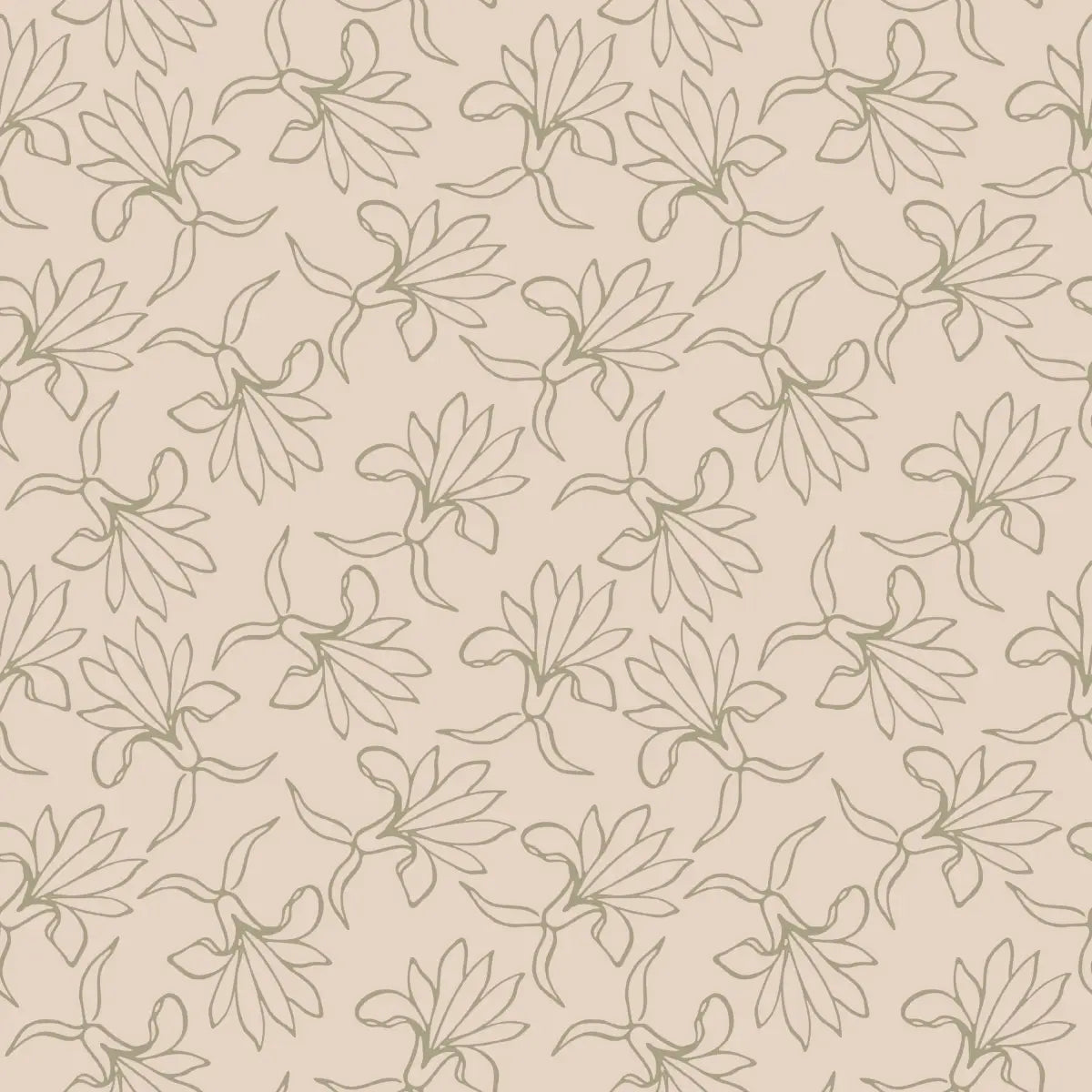 Naya Wallpaper - Flower Line Drawing - by The Rosenborg Company - Sample 1 foot by 1 foot / Blush - Loomwell Home Goods