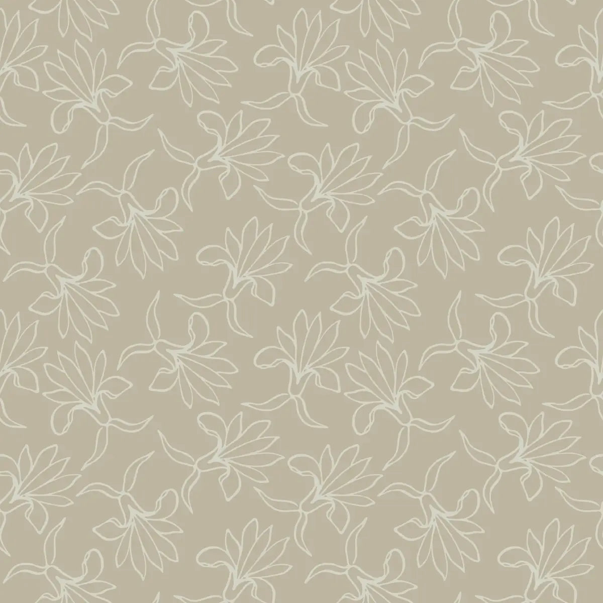 Naya Wallpaper - Flower Line Drawing - by The Rosenborg Company - Sample 1 foot by 1 foot / Neutral - Loomwell Home