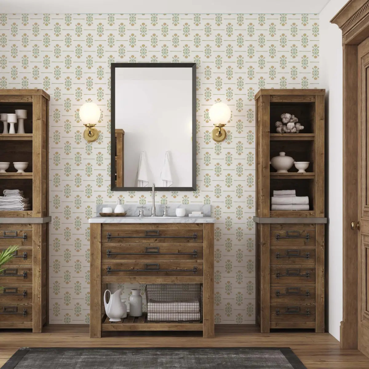 Nellie Wallpaper - Horizontal Block Print - by Heights Design Studio - Loomwell Home Goods