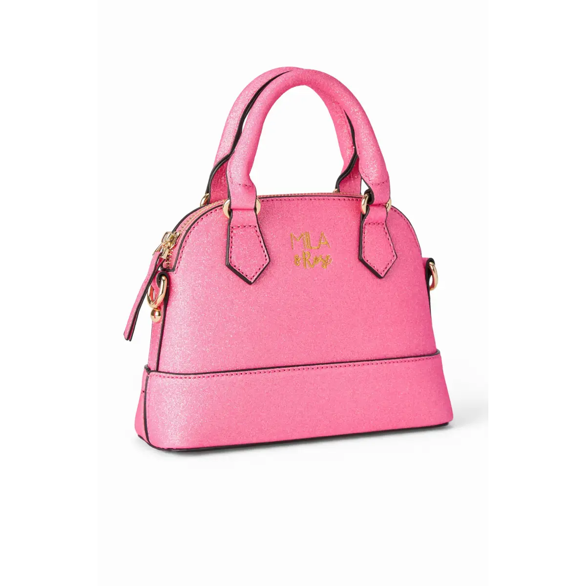Girl’s Crossbody Purse - Neon Pink Glitter - Mila & Rose ®