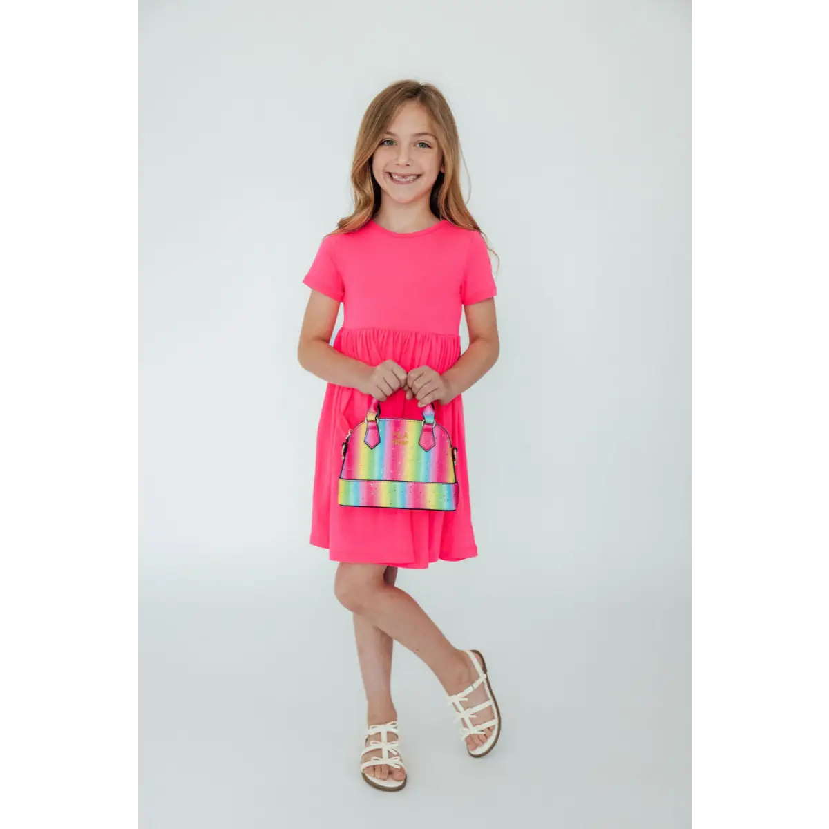 Pocket Twirl Dress - Neon Pink - Mila & Rose ®