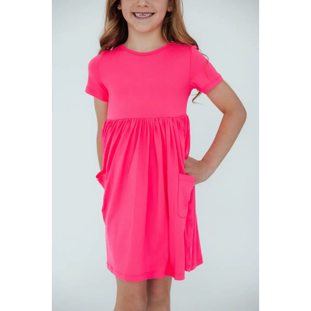Pocket Twirl Dress - Neon Pink - 6-12M - Mila & Rose ®