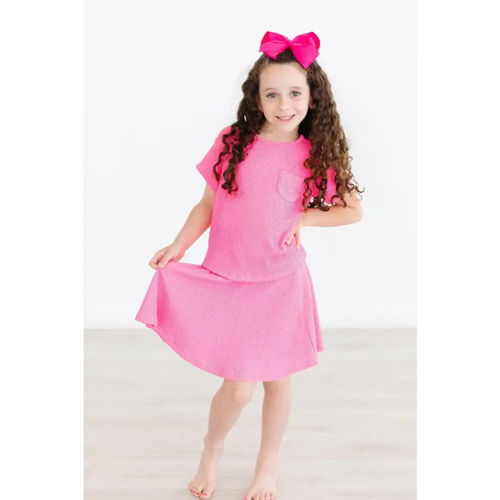 Neon Pink Scrunchy Twirl Skort - Mila & Rose ®