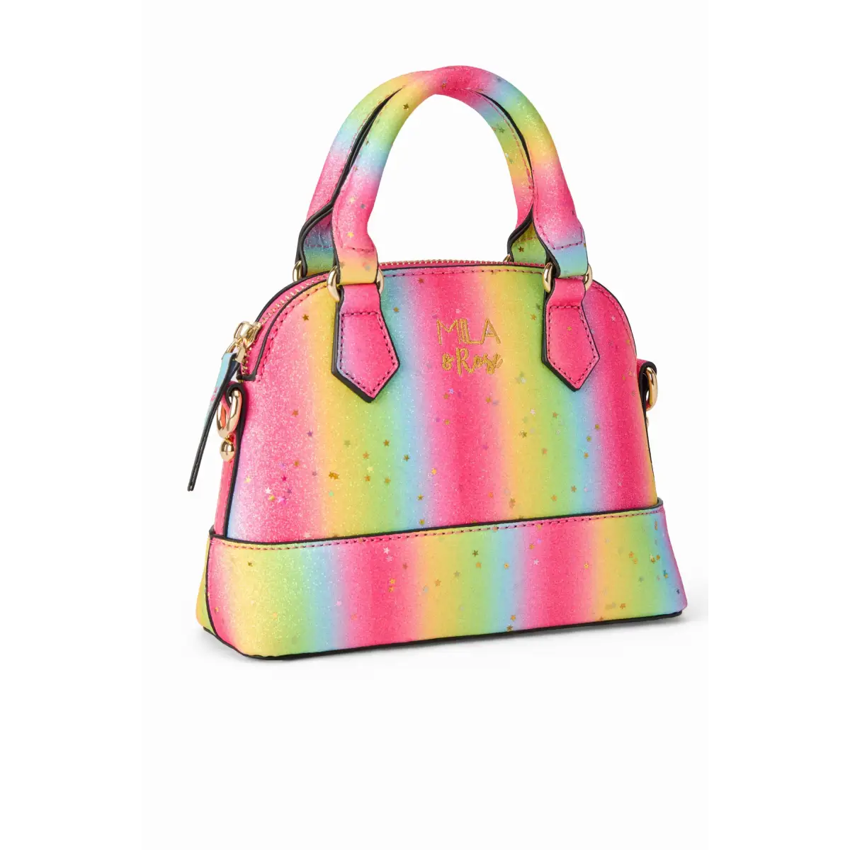 Girl’s Crossbody Purse - Neon Rainbow Glitter - Mila & Rose ®