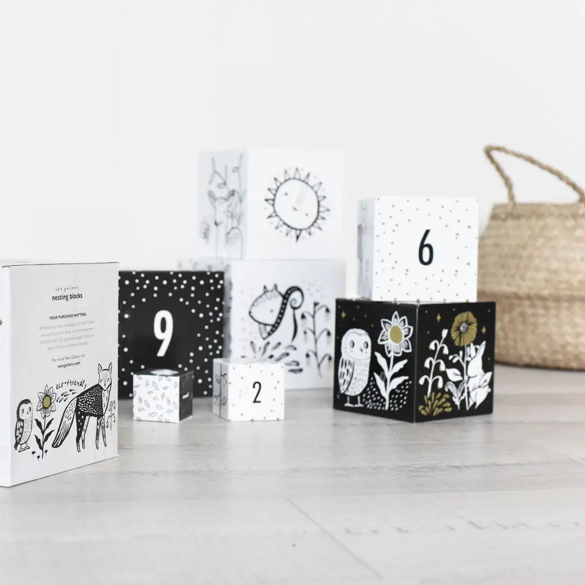 Nesting Blocks - Woodland Numbers - Wee Gallery