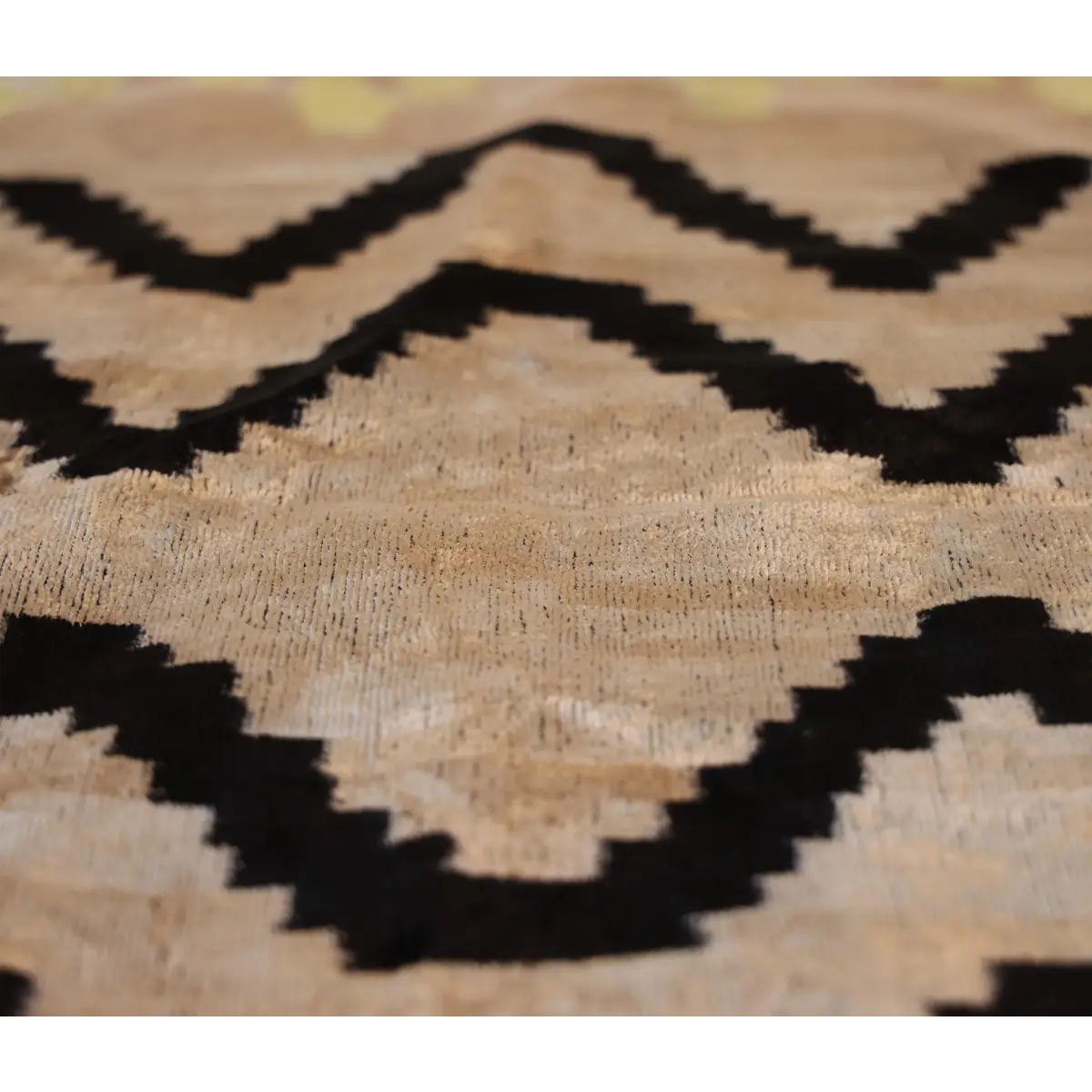 Neutral Black Chevron Silk Velvet Pillow 16x24 Handmade Luxury Cushion - Canvello