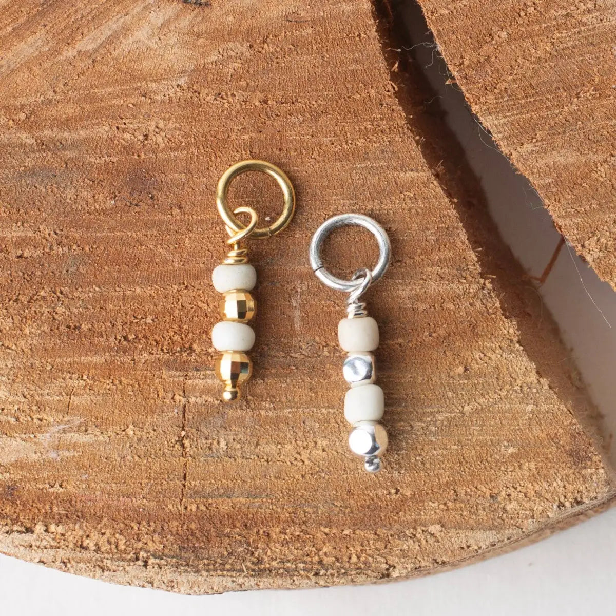 Neutral Grace Bead Charm - Gold or Silver - Bel Kai