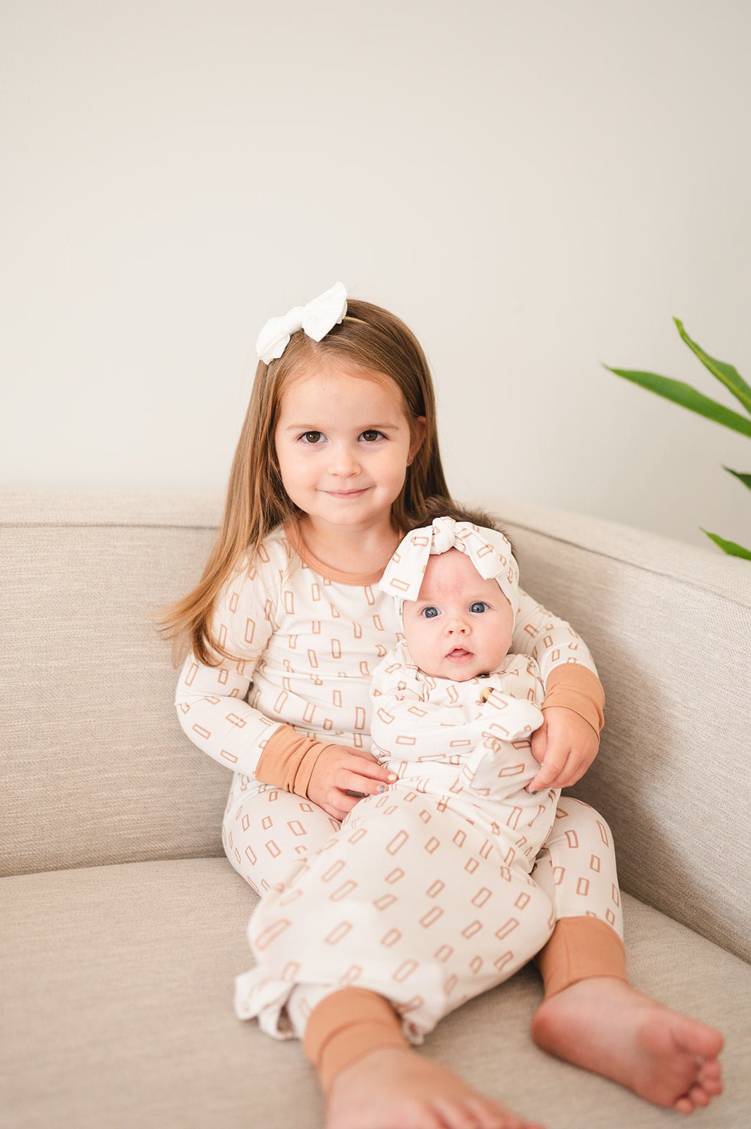 Knotted Headband - Neutral Rectangle - Harp Angel Boutique