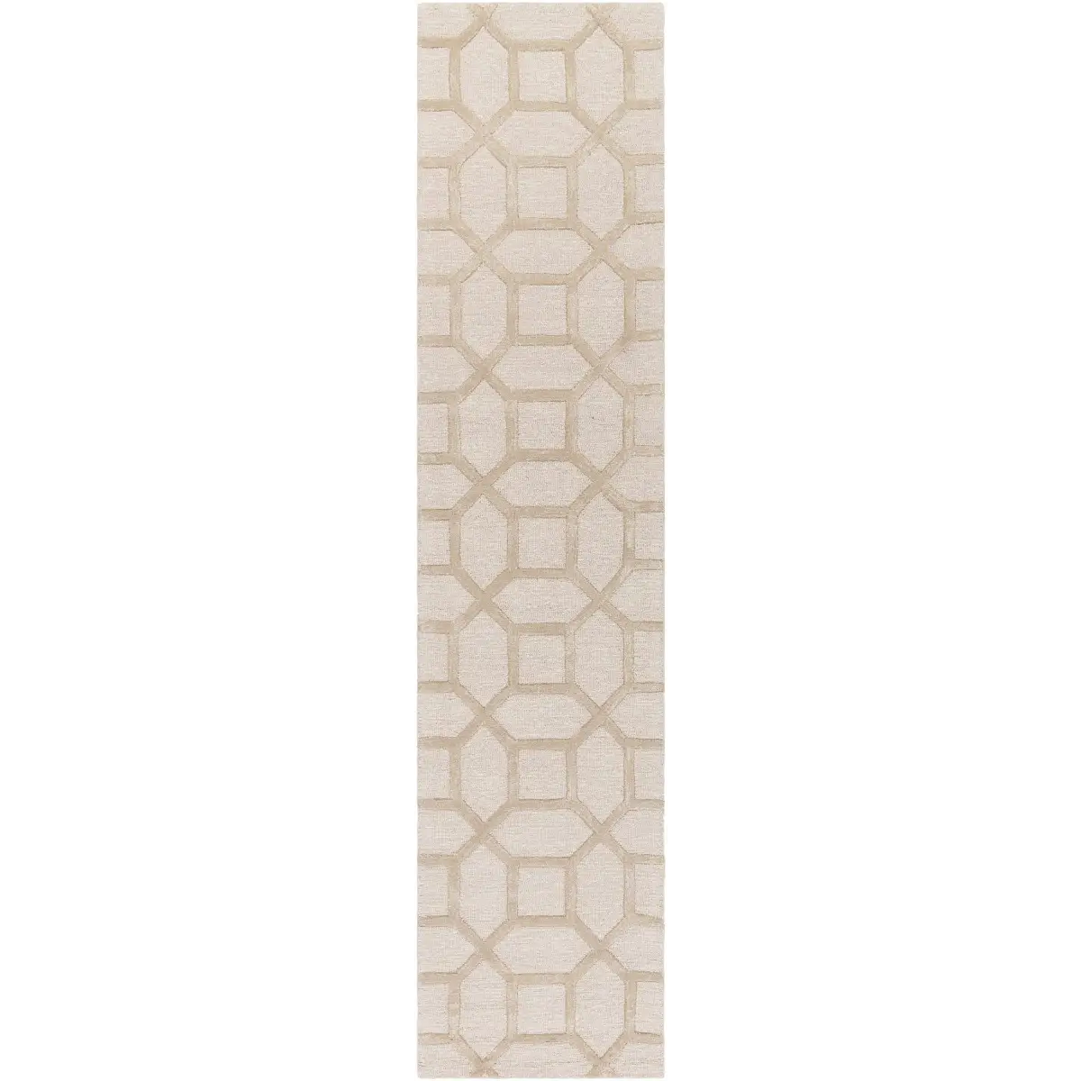 Neutral Trellis Area Rug - 2’3’’ x 10’ Runner - Boutique Rugs