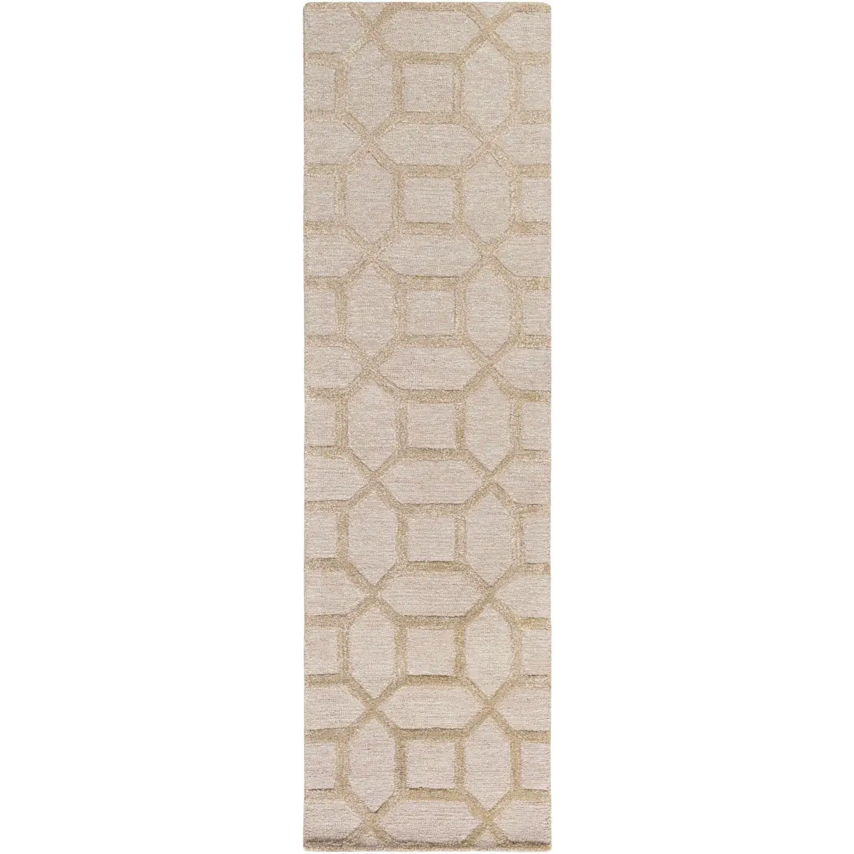 Neutral Trellis Area Rug - 2’3’’ x 8’ Runner - Boutique Rugs