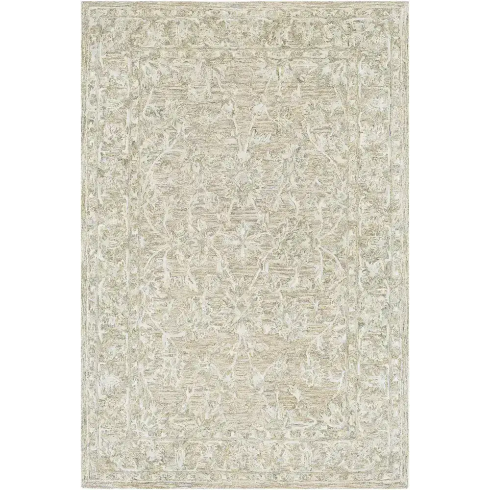 Neutral Wool Blend Area Rug - 5’ x 7’6’’ Rectangle - Boutique Rugs