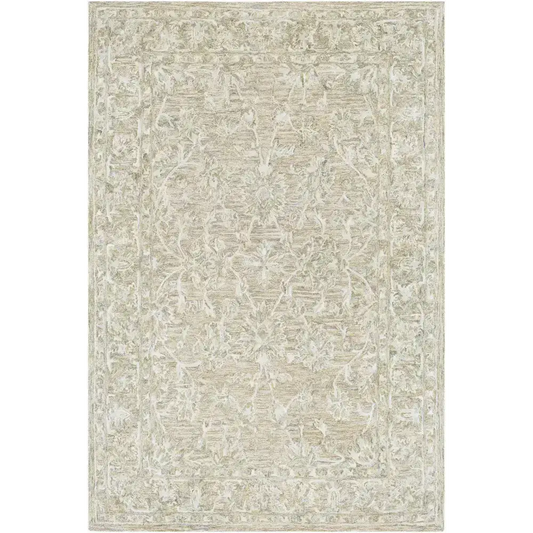 Neutral Wool Blend Area Rug - 5’ x 7’6’’ Rectangle - Boutique Rugs
