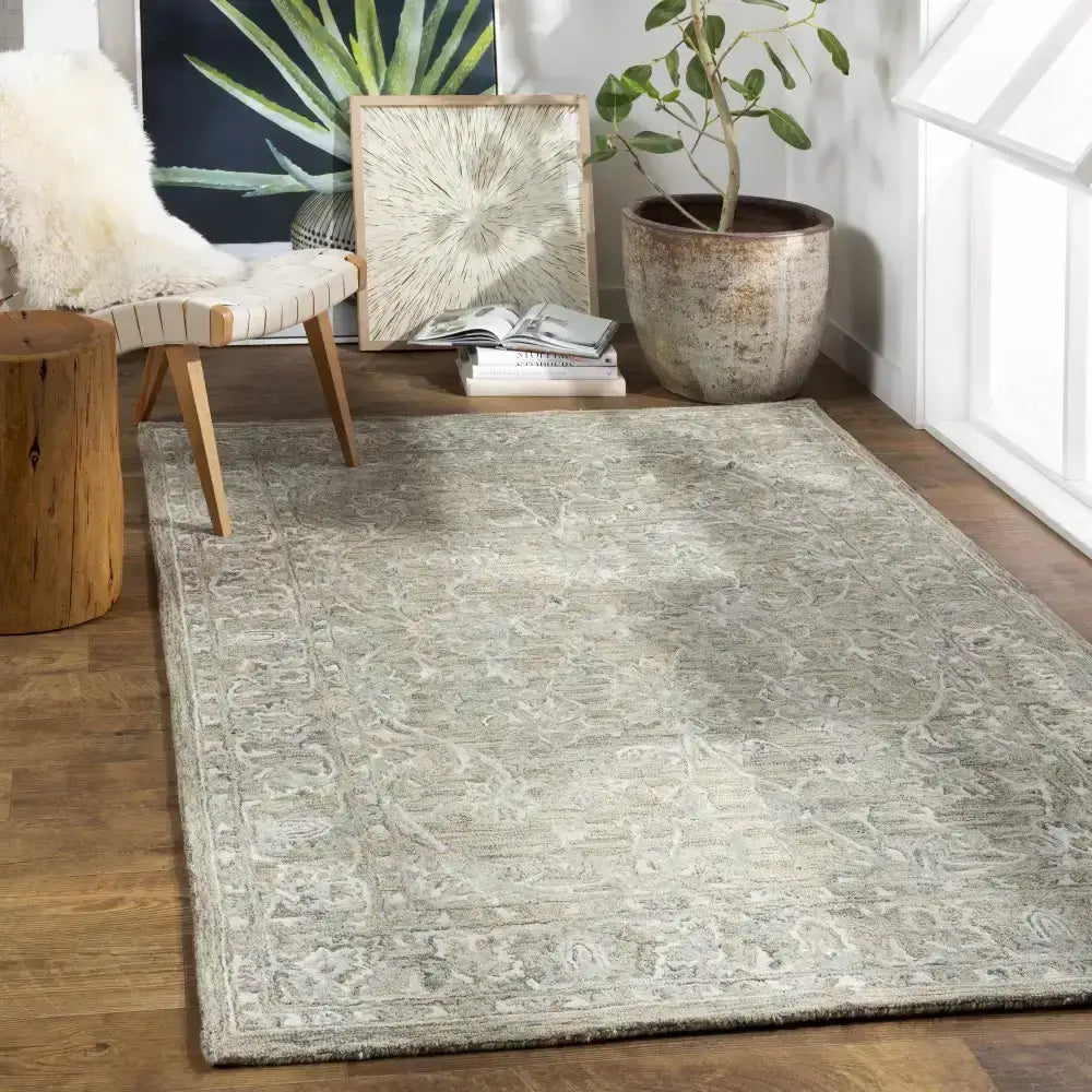Neutral Wool Blend Area Rug - Boutique Rugs